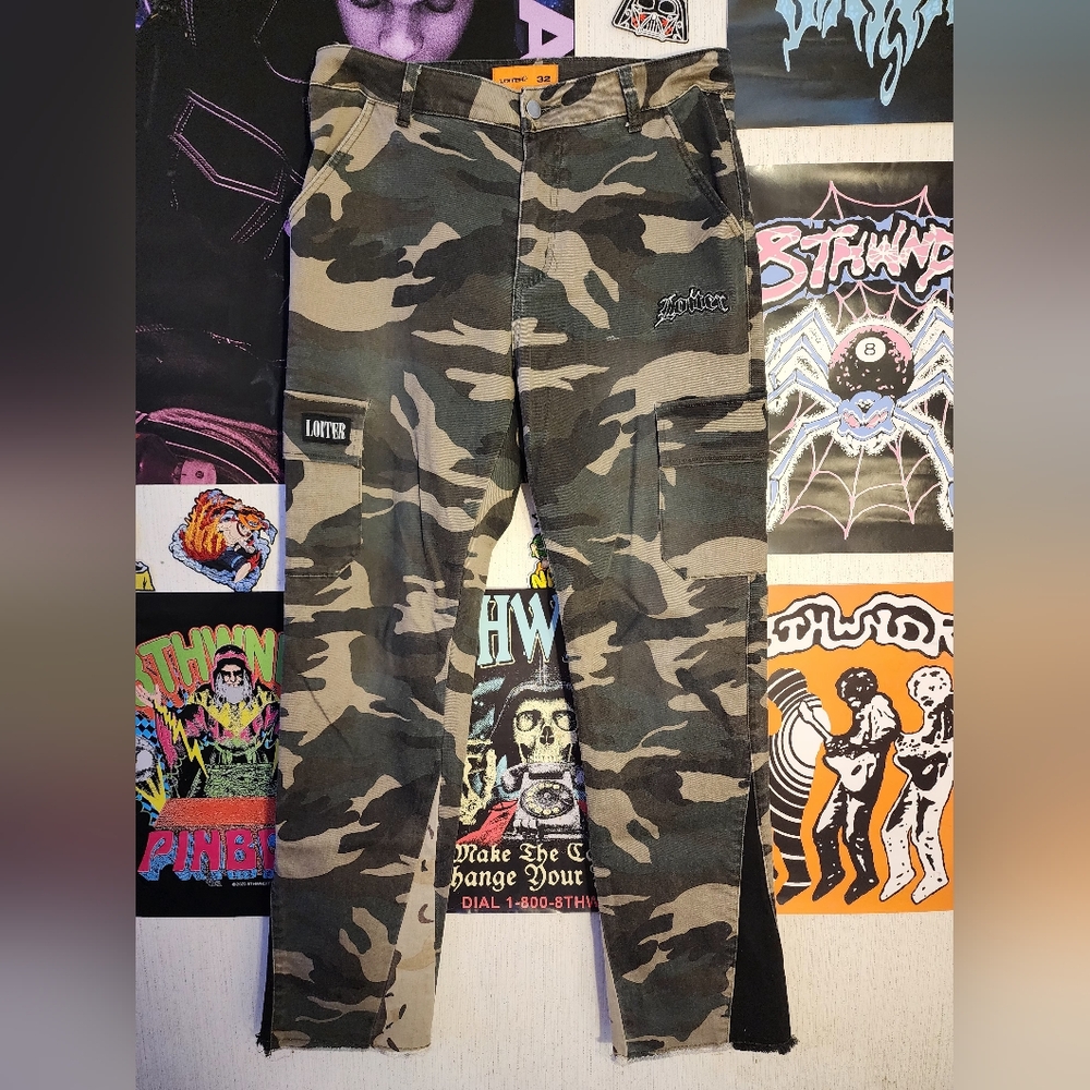 Loiter Camo Flared Denim